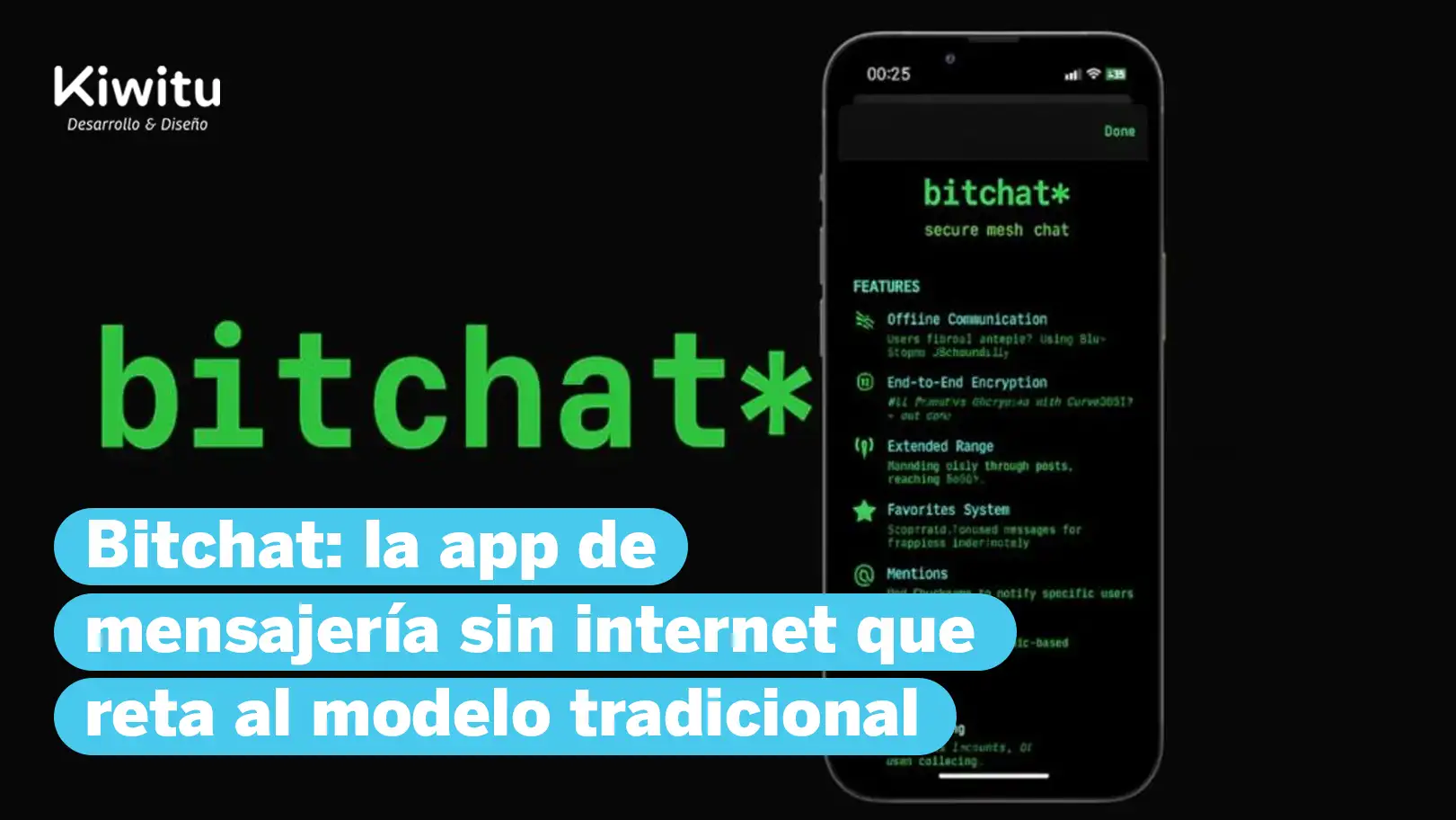 Bitchat- la app de mensajería sin internet que reta al modelo tradicional