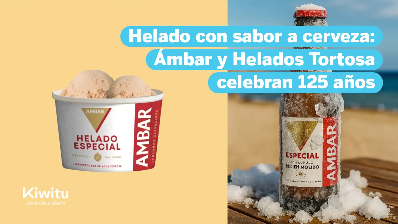 Helado con sabor a cerveza- Ámbar y Helados Tortosa celebran 12 Helado con sabor a cerveza- Ámbar y Helados Tortosa celebran 12